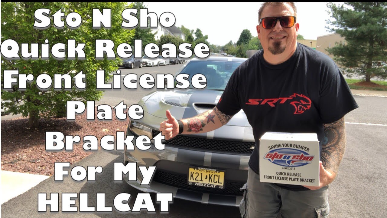 STO N SHO Quick Release Front License Plate Bracket for 2015 - 2022 Charger Hellcat ScatPack R/T SRT