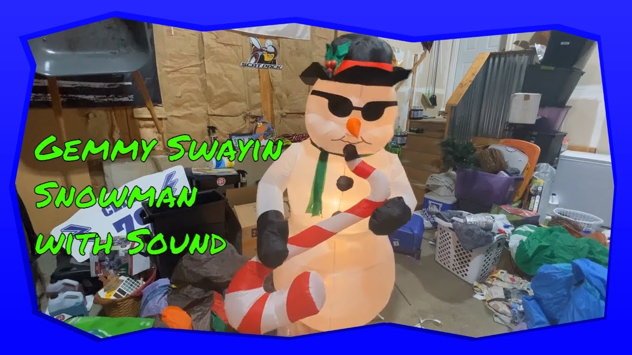 Gemmy Swaying Saxophone Snowman Inflatable with Sound Lowes Christmas 2021 Animated