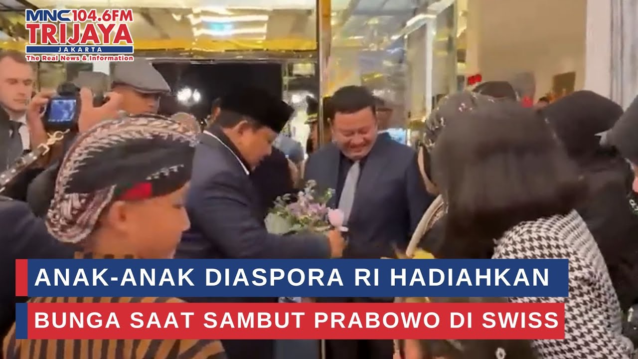 Anak‑anak Diaspora RI Hadiahkan Bunga Saat Sambut Prabowo Di Swiss | Trijaya Update