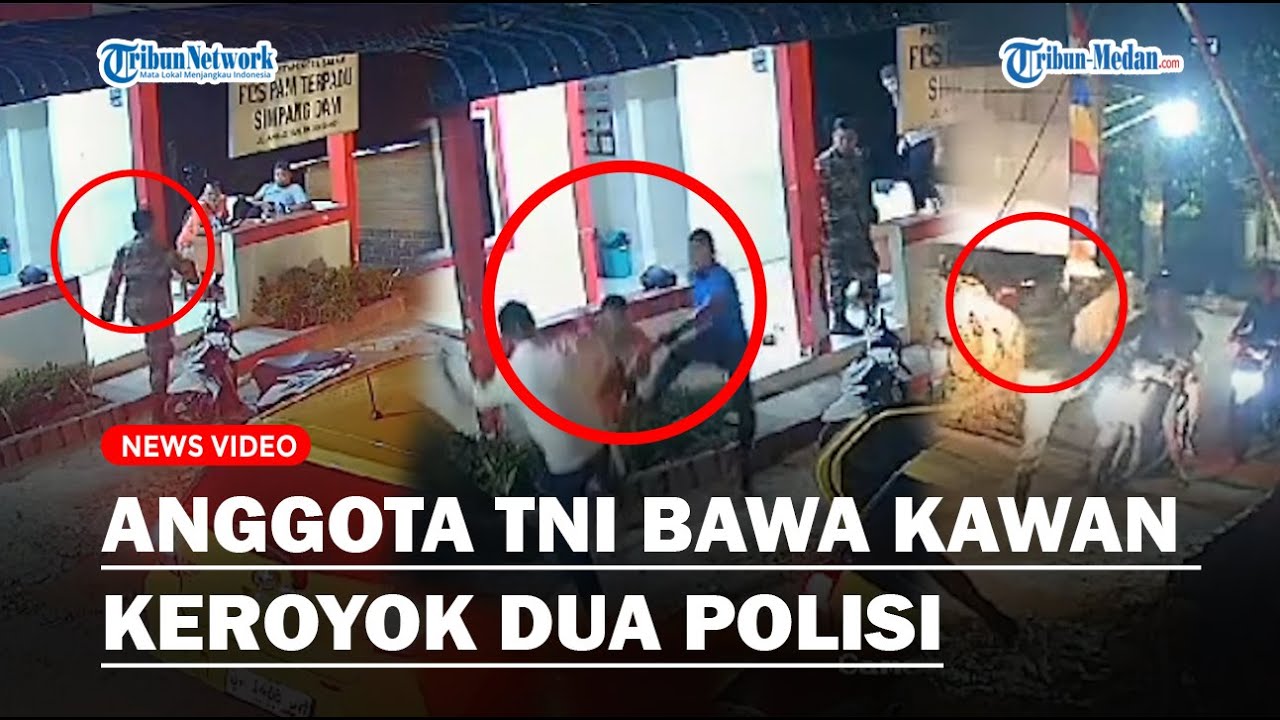 VIRAL ANGGOTA TNI, Keroyok Dua Anggota Polisi Polresta Barelang, Bawa Banyak Kawan Dan Tendang Motor