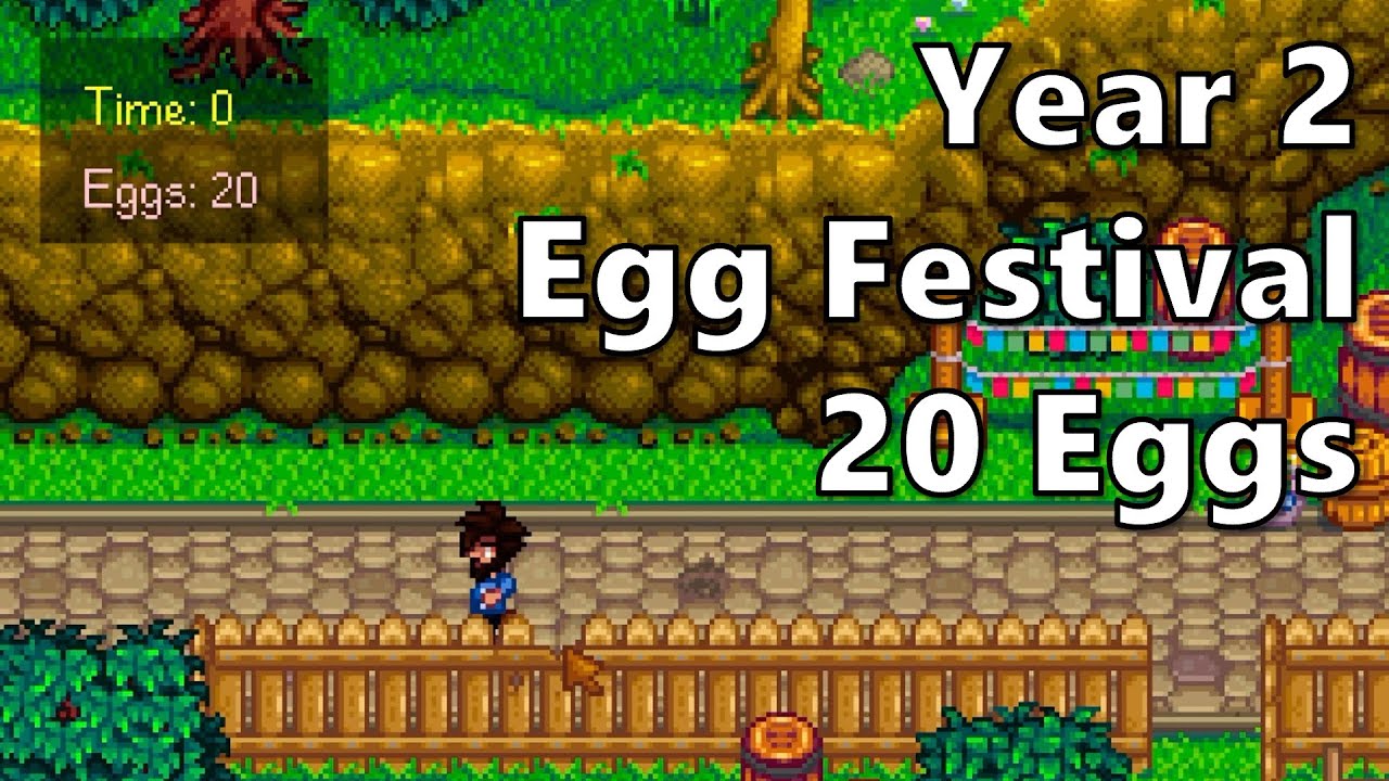 Stardew Valley Egg Festival - 1.6 Even Year 20 Egg Route!