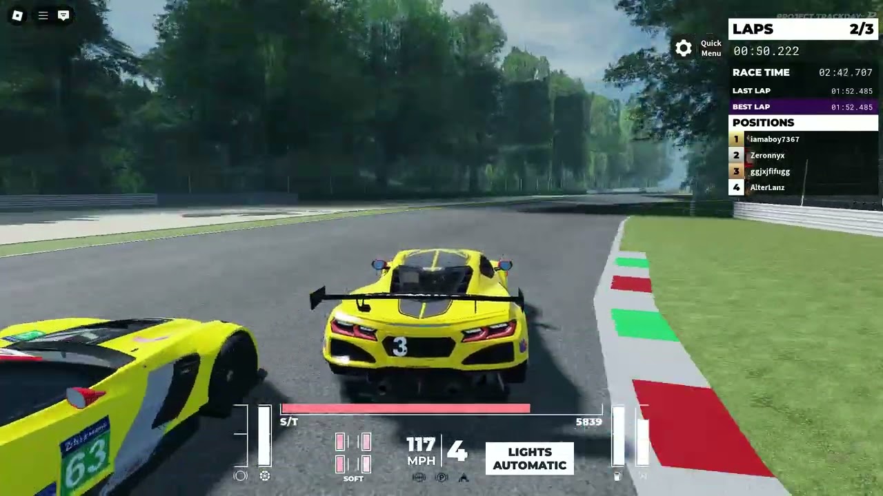 Corvette C8 Z06 GT3 en Monza -  Roblox - Project TrackDay