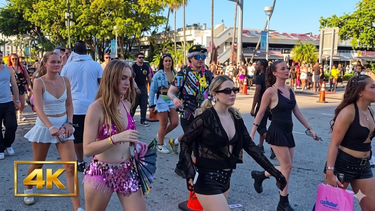 🌴 Ultra Music Festival & Luxury Yachts: Miami Skyline Tour 2026, Bayside 4K UHD 60 FPS FLORIDA USA