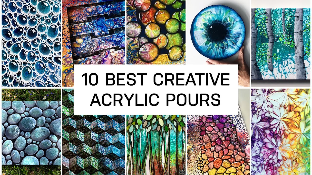 10 BEST CREATIVE ACRYLIC POUR ideas #fluidart #painting #creative #acrylicpouring #art