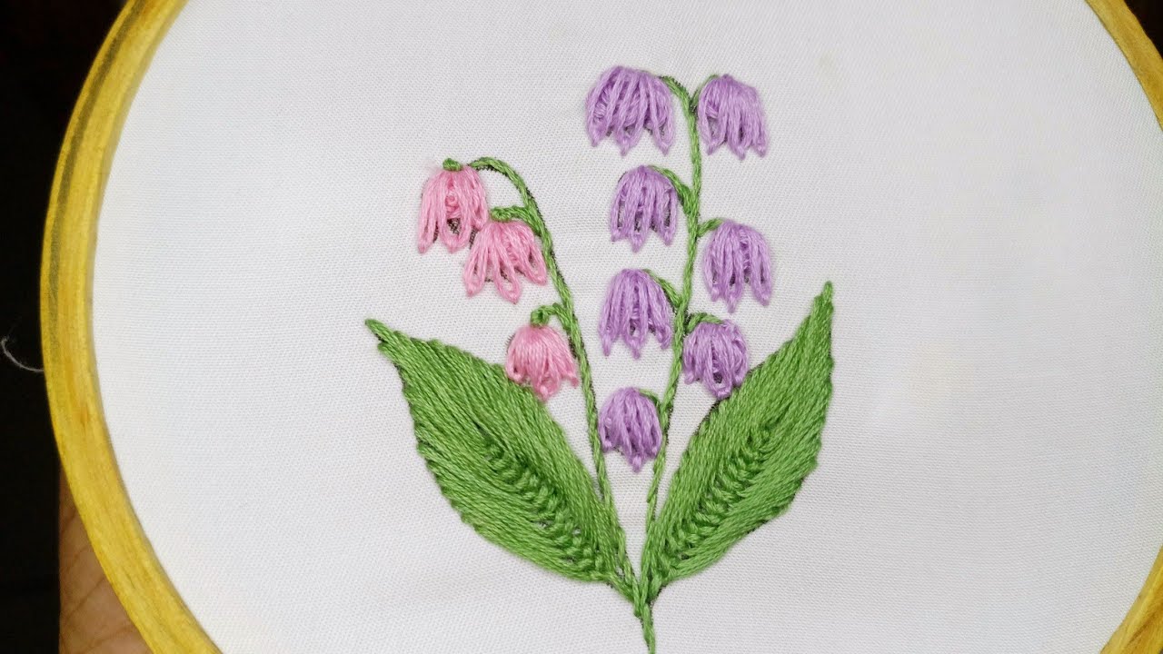 How to Embroider Lily of the Valley | Cast-on Stitch Flower Tutorial