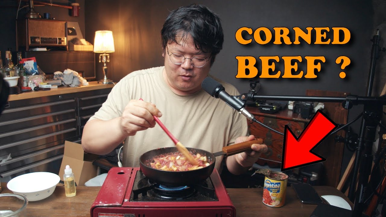 GINISANG CORNED BEEF | KOREAN TRIES FILIPINO FOOD