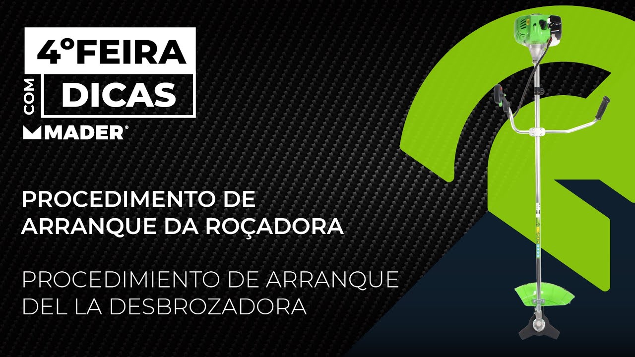 Procedimento de arranque de uma Roçadora