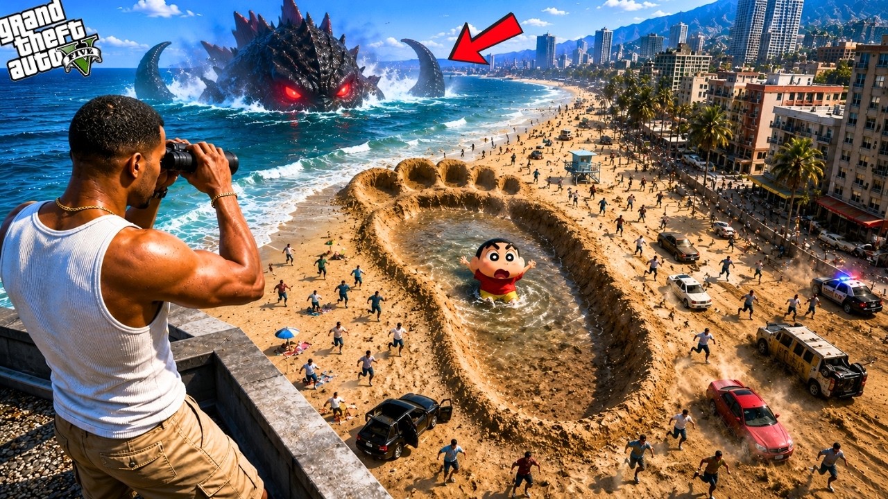 GTA 5 : Franklin & Shinchan Find The World's Biggest Mystery Footprint! 😲👣 | GTA 5 Bangla Gameplay