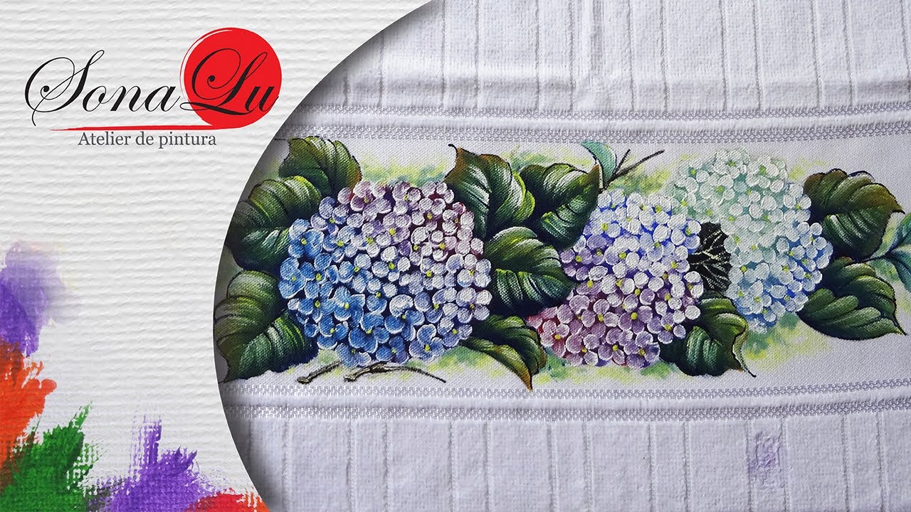 Aula 38 - Hortênsias em Tecido