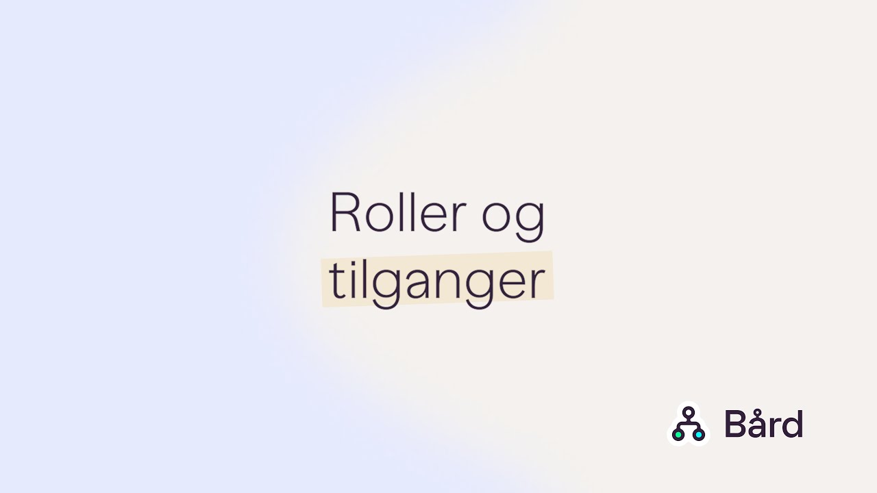 Roller og tilganger