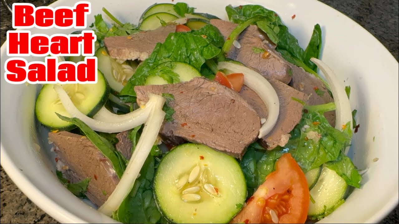Beef Heart Salad Recipe || How to make beef heart salad || Salad recipe 