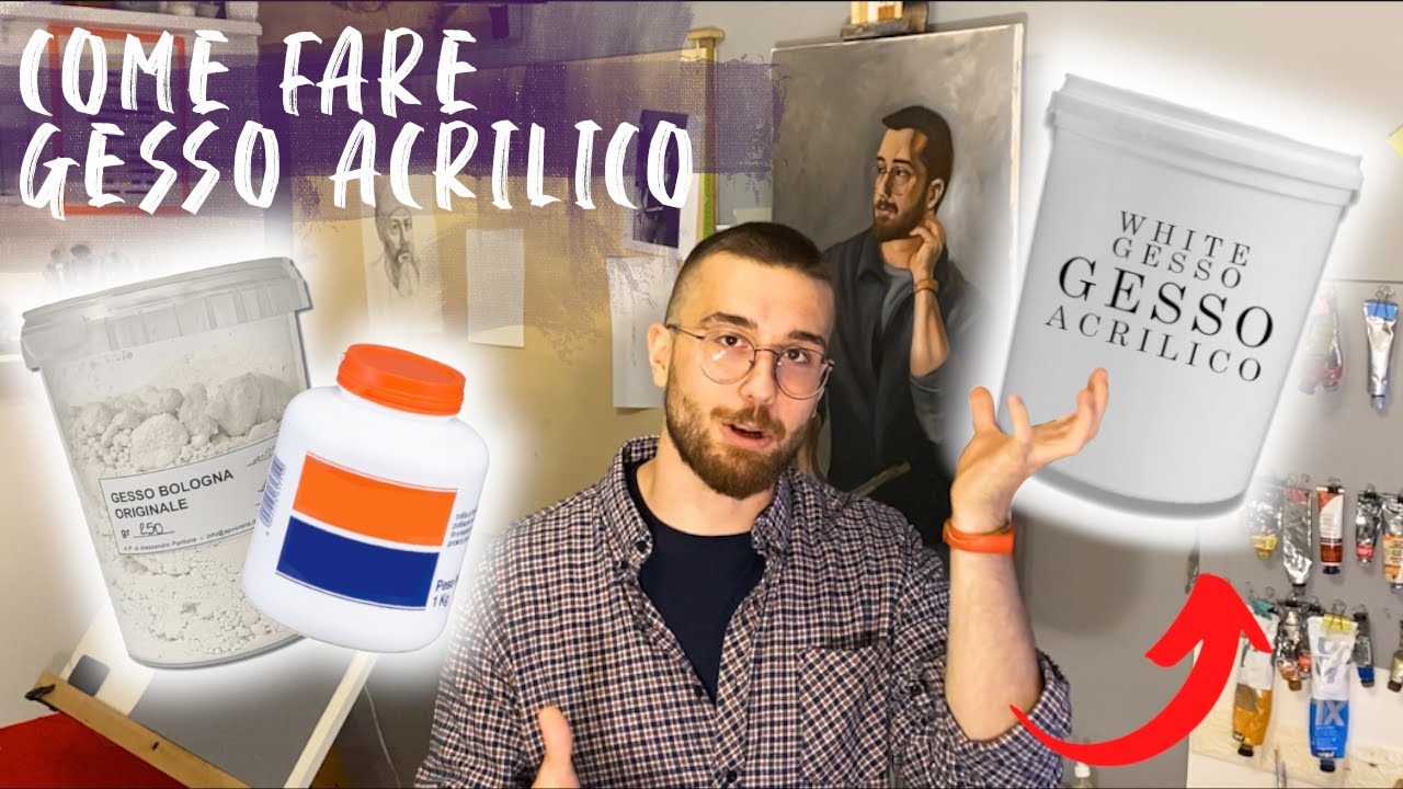 COME FARE GESSO ACRILICO - FAI DA TE - DIY - IMPRIMITURA PER OLIO , ACRILICO ETC.