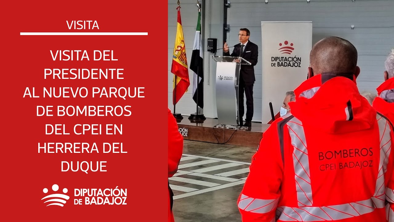 Visita a las instalaciones del renovado parque de bomberos de Herrera del Duque