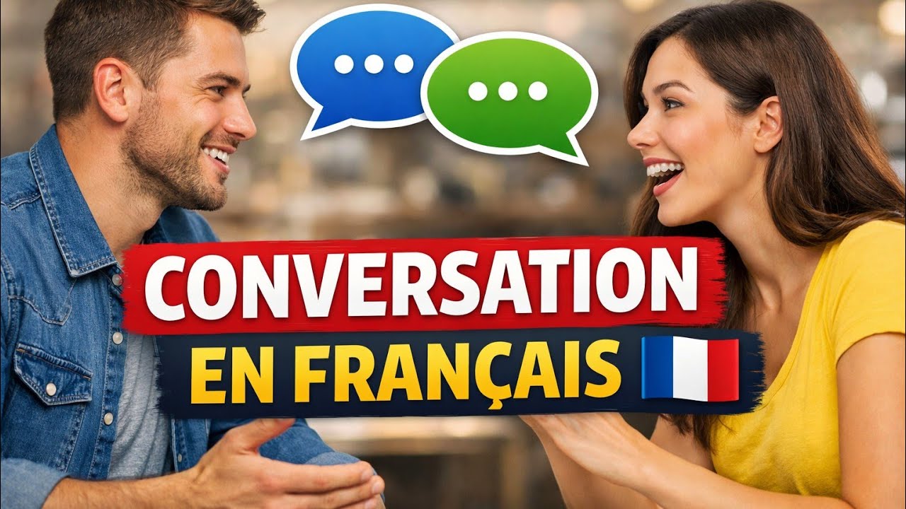 سمع وتعلّم الفرنسية 🎧 | حوار تعارف بسيط بين بنت و ولد Écoute et apprends le français