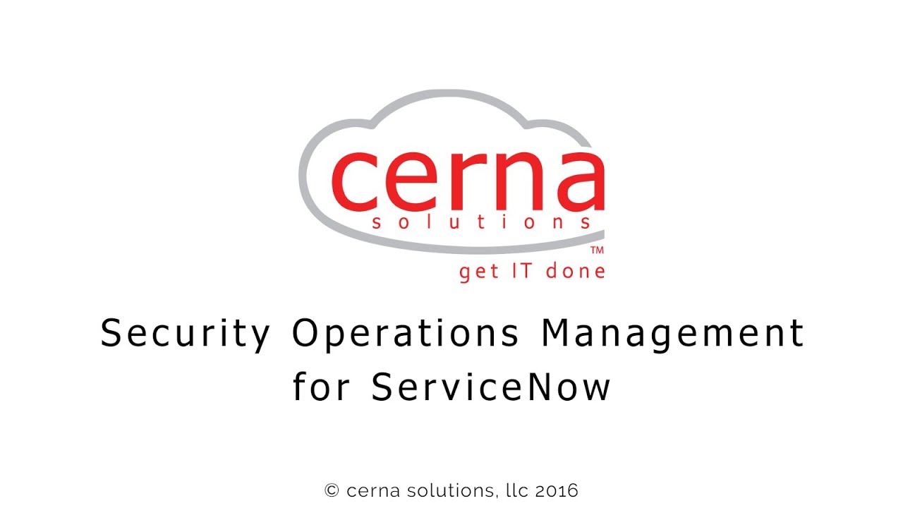 Cerna Security Operations Management (SOM) Demo