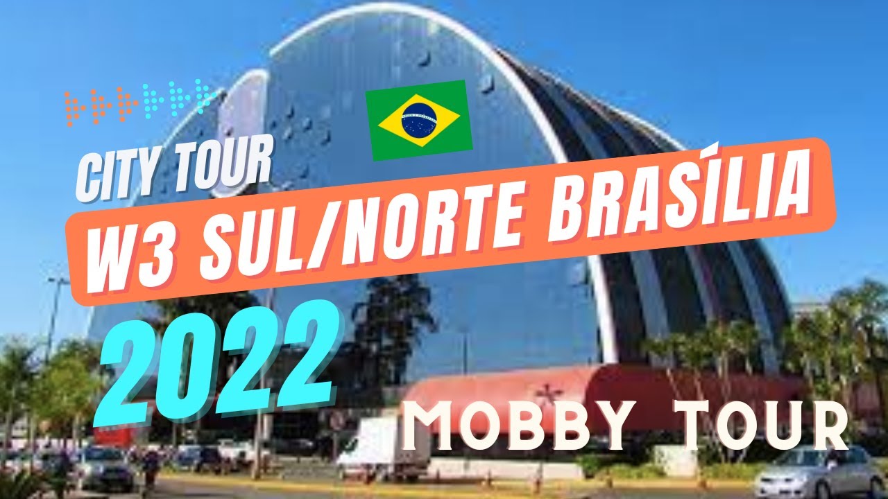 Driving in W3 Sul/Norte Avenue + Cemetery - Brasília DF - Brazil (Tour) - HD