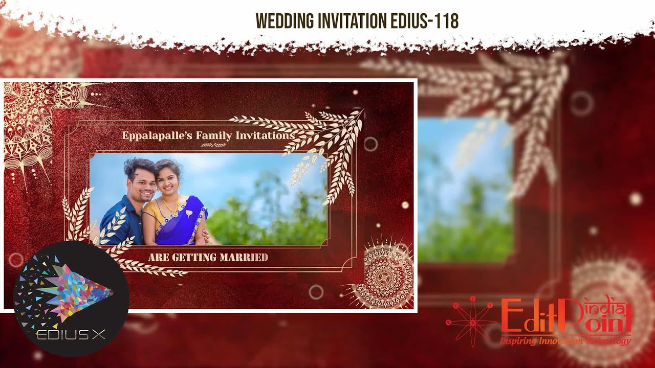 EDIUS || 00117 || WED-EDI-117 || Wedding Invitations | Multi Language | 
