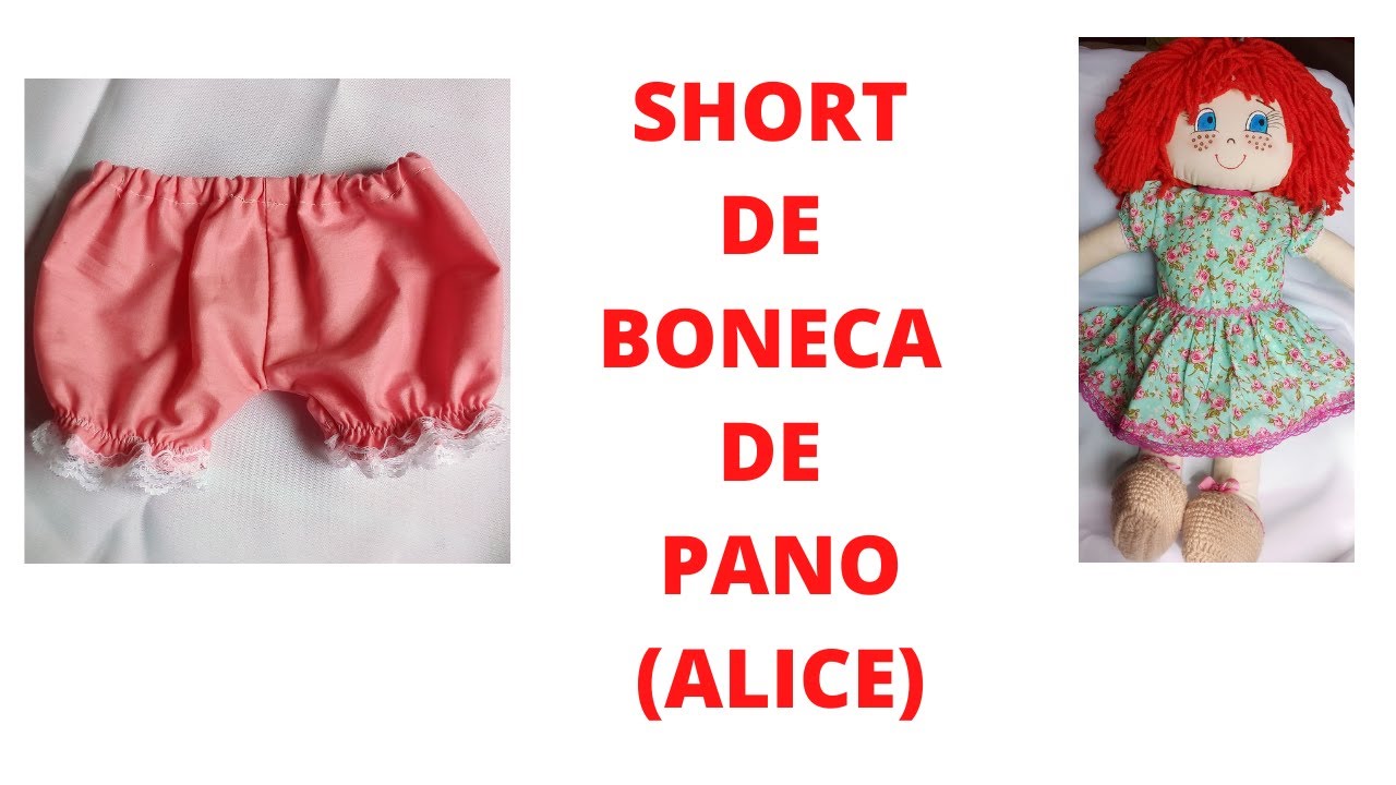 Shorts de boneca de pano .