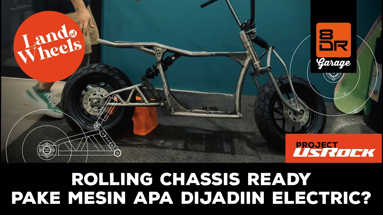 Proses Rakit Chassis, Front end, Swing Arm Usrock. Jadiin electric gak ya? -  Project Usrock Part 5