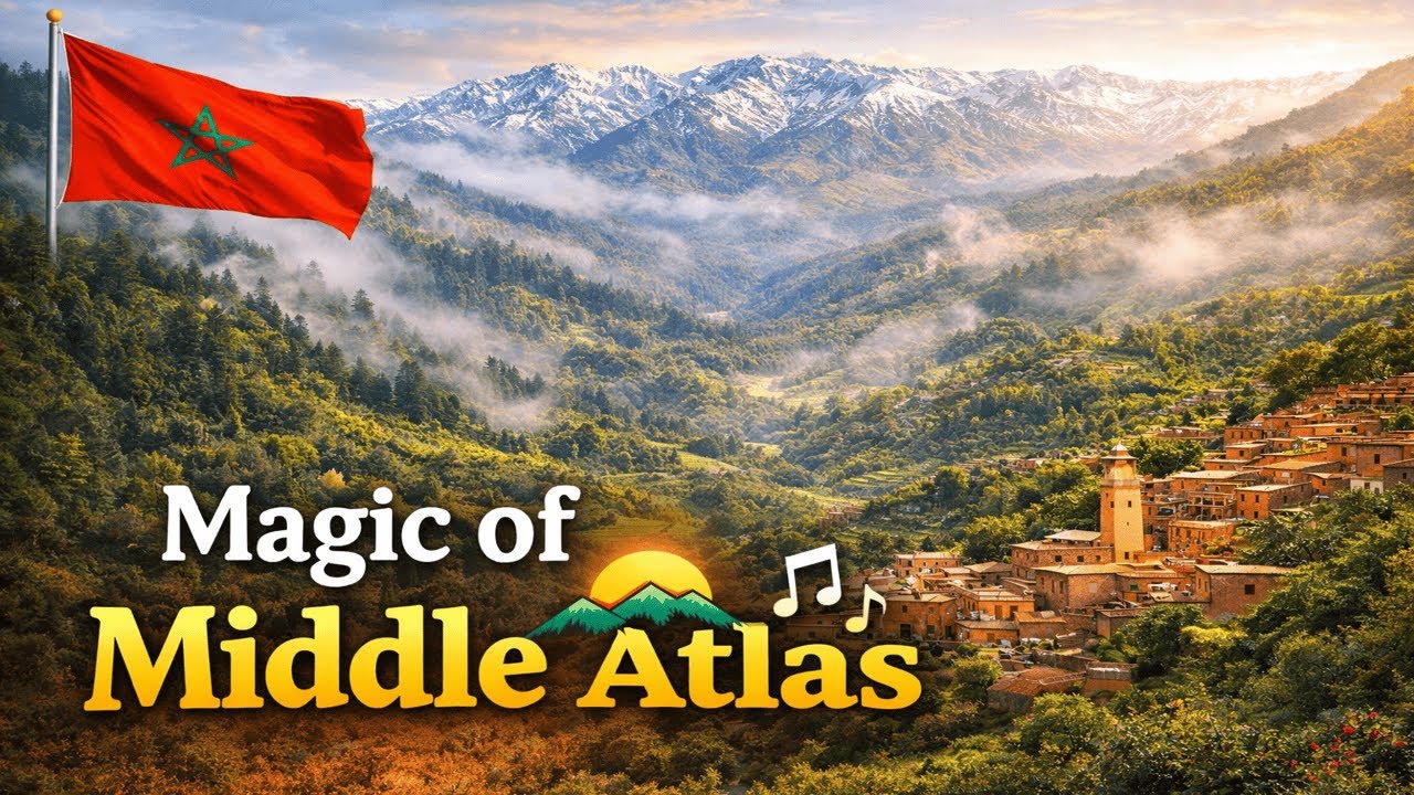 Middle Atlas Mountains Morocco 🇲🇦 | Scenic Views & Amazigh Atlas Music