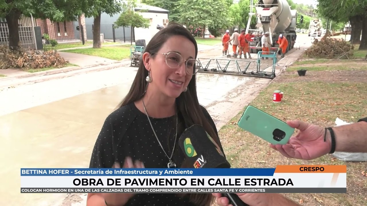 Crespo - Marcelo Cerutti Bettina Hofer Obra de pavimento en calle Estrada