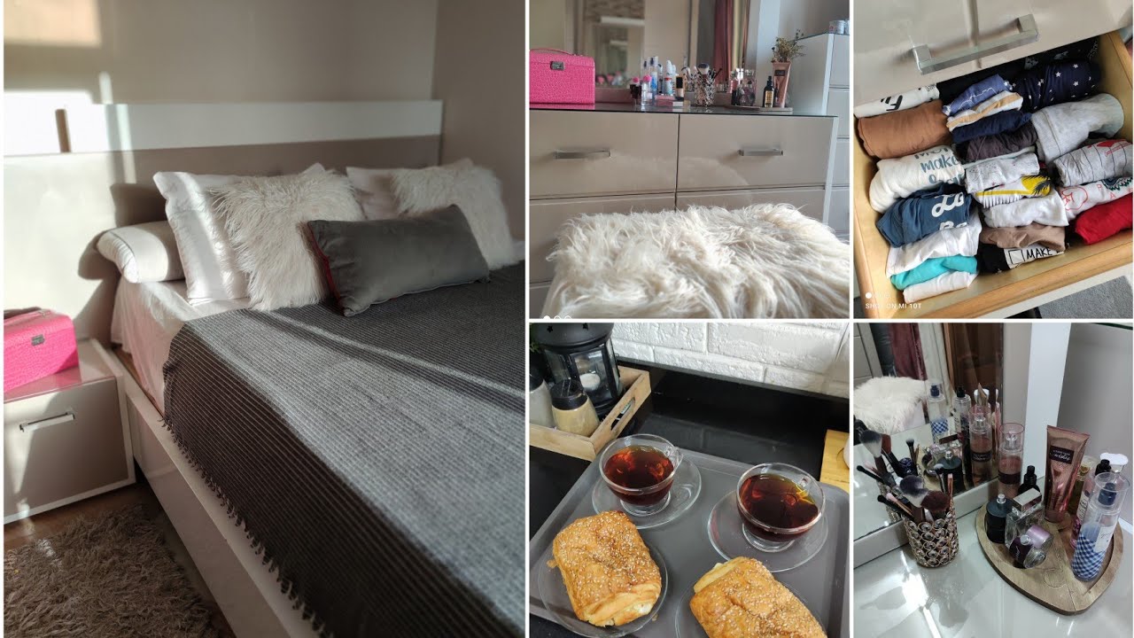 روتين الناس النشيطه 😅✨ترتيب غرفه النوم ، تنسيقات سرير+ تسريحه ،روقان بدايات الشتاء 😌