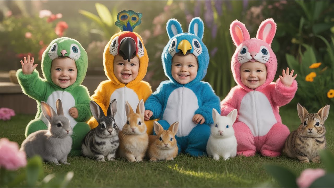 Funny Baby and animals