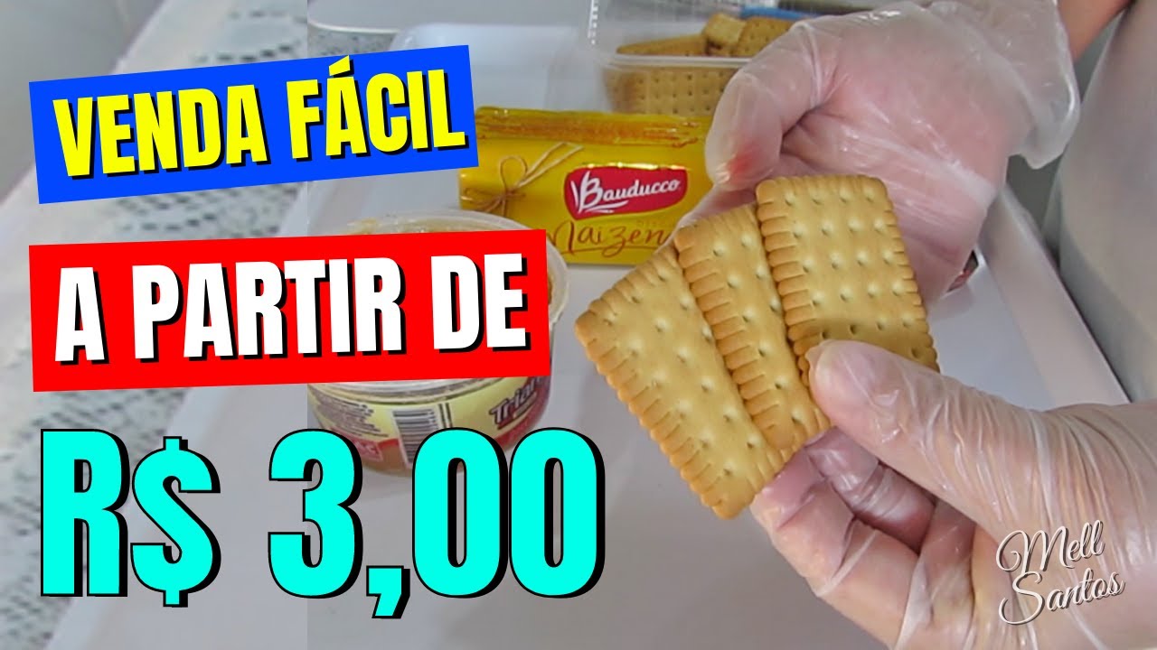 FAÇA E VENDA - ALFAJOR DE BISCOITO RECEITA FÁCIL E RÁPIDA