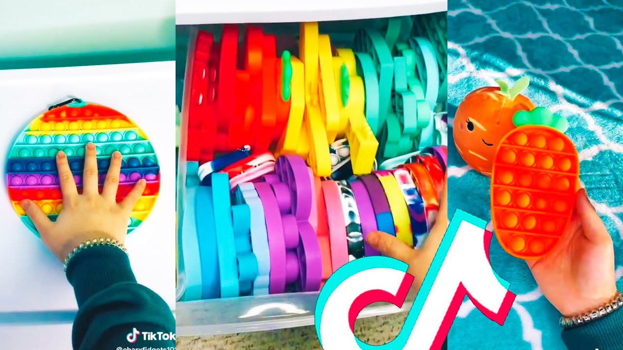 Organising my Fidget Toys Fidgets Haul Pop It Simple Dimple TikTok Compilation 16