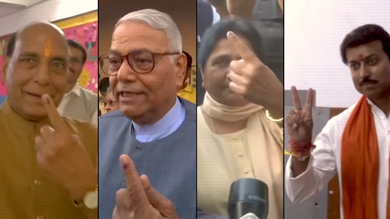 LS polls: Rajnath Singh, Rajyavardhan Rathore, Mayawati vote in phase 5