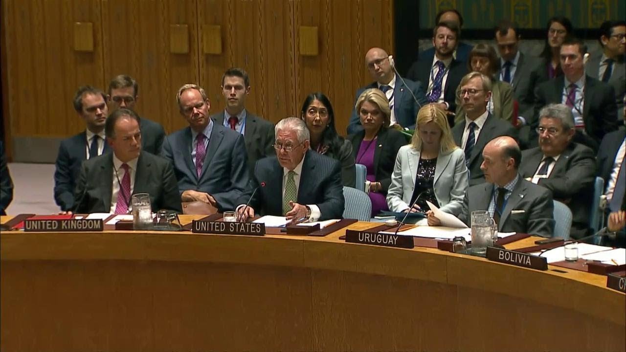 Secretary Tillerson Participates at UN Security Council Session on Nuclear Non-Proliferation