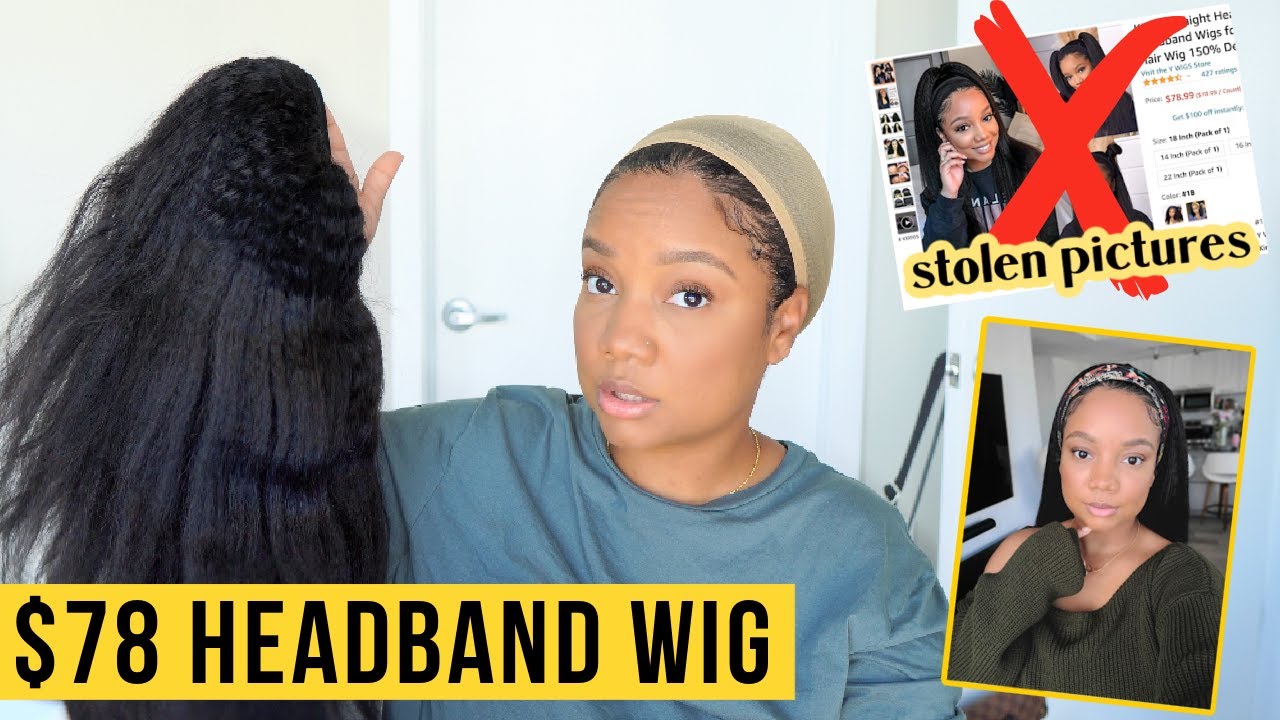 $78 HEADBAND WIG from AMAZON 😱 | HIT OR MISS? | COMPANIES STEAL MY PHOTOS