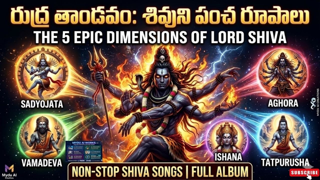 శివమెత్తేలా చేసే 5 అద్భుతమైన పాటలు 🔥 | Rudra Tandavam: The 5 Epic Dimensions of Lord Shiva | Jukebox