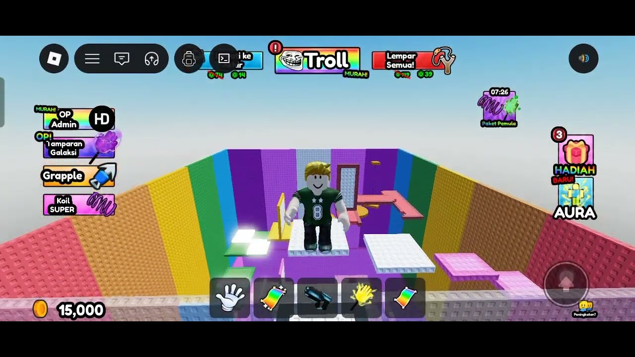Aku akan terbang pake Karpet terbang menuju obby langit