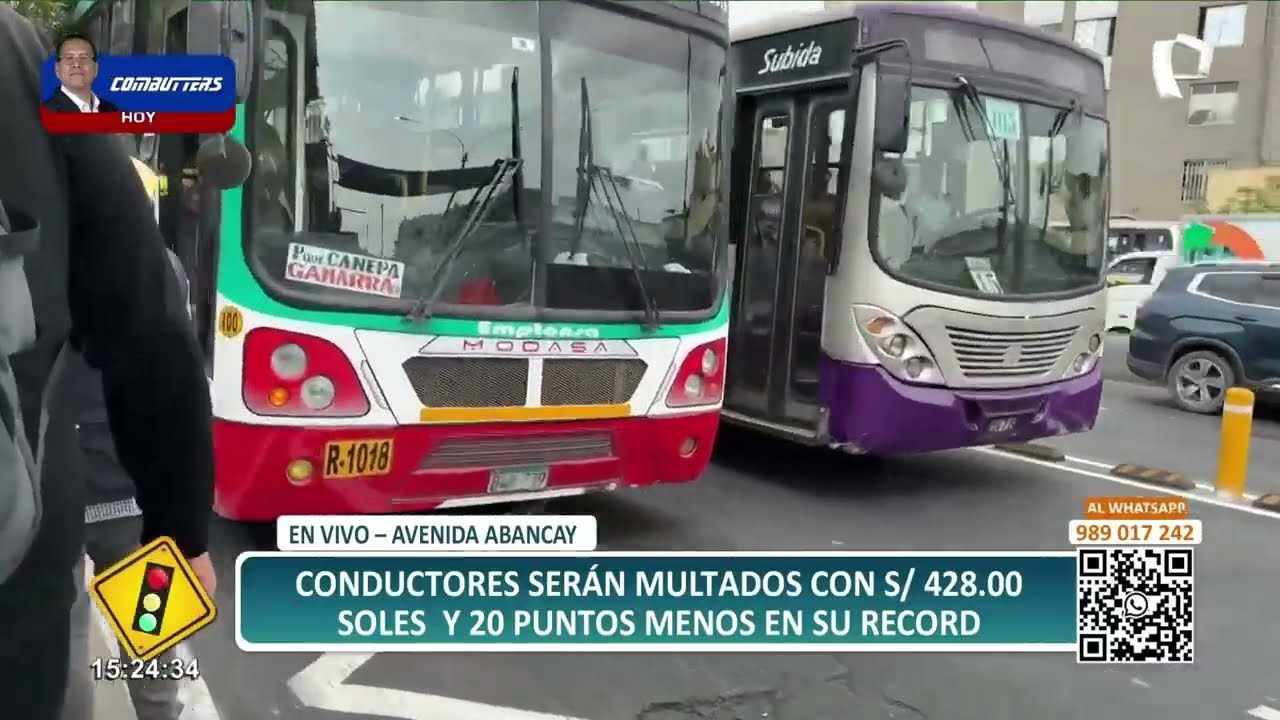 Multas de hasta 428 soles para choferes que invadan carril exclusivo en Av. Abancay