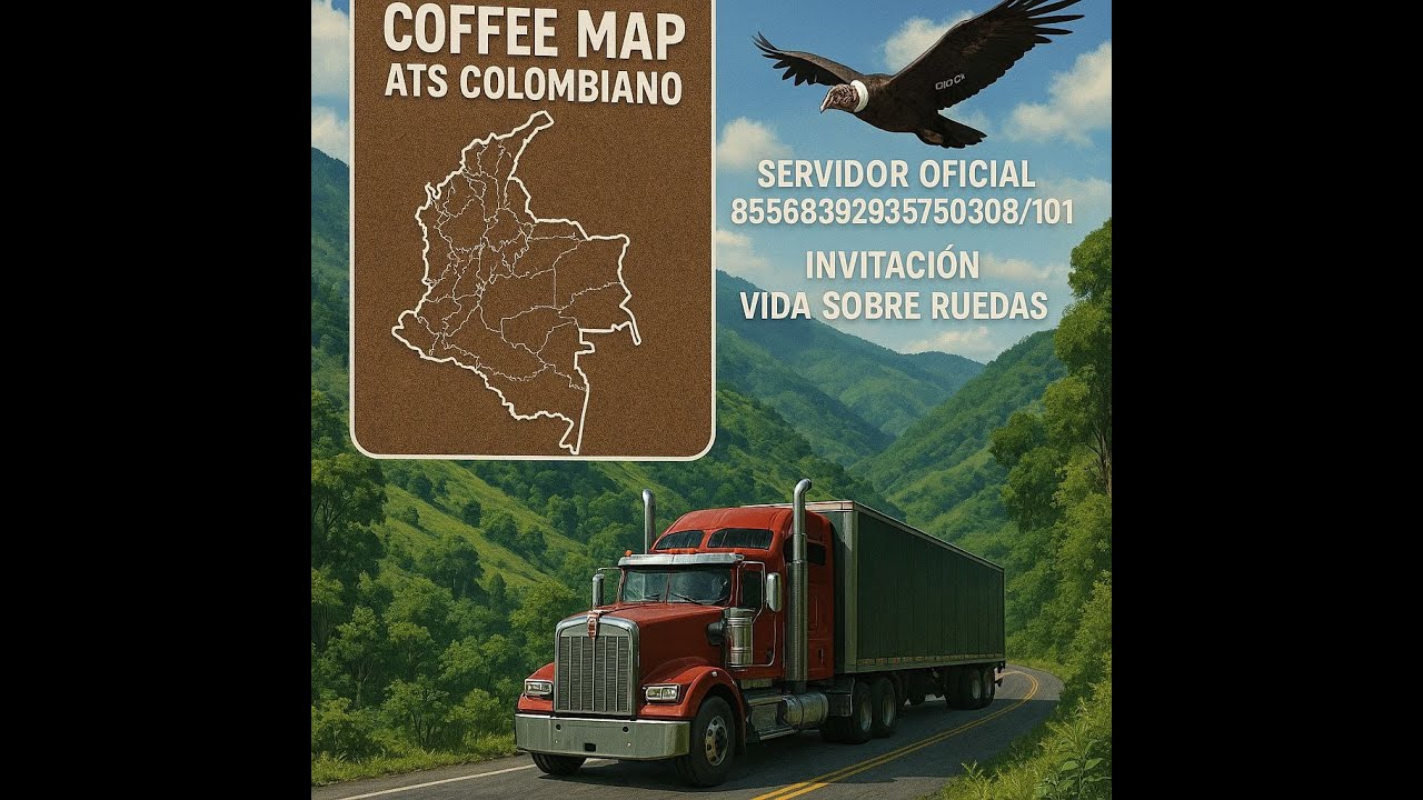 jugando american truck simulador SERVIDOR OFICIAL COFFEE MAP