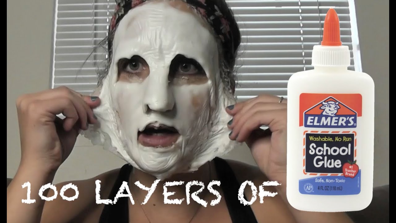 100 LAYERS OF... GLUE ON MY FACE?!