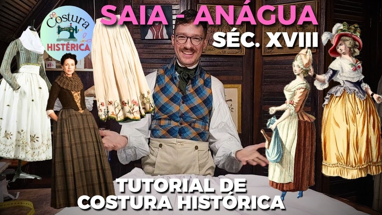 TUTORIAL de Saia/Anágua do Século XVIII (Outlander, Maria Antonieta, The Great)
