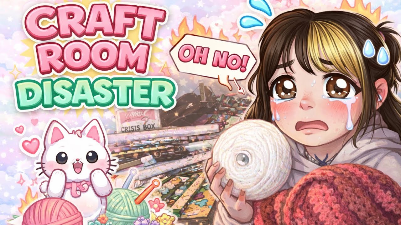 ✨Episode 1✨ CRAFTROOM DISASTER! Reorganize and Declutter my office/yarn room 