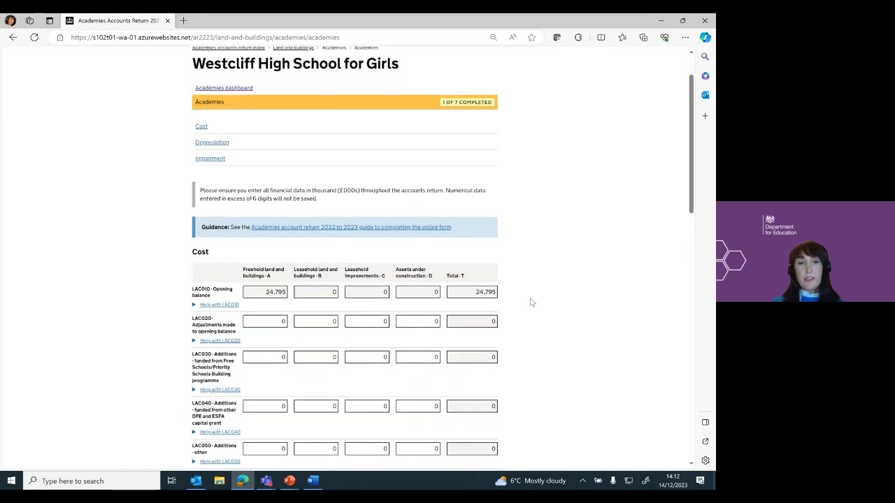 Power Hour December 2023: Academies Accounts Return