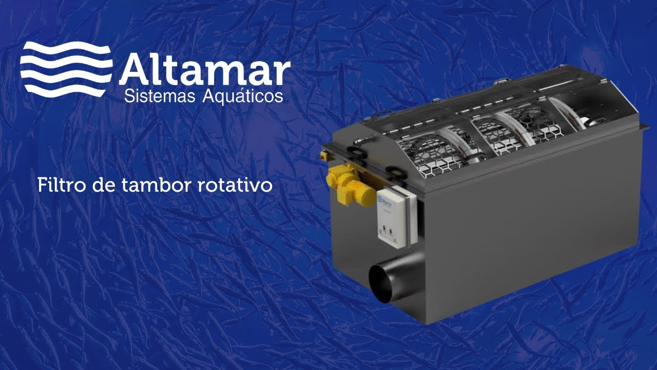 Filtro de Tambor Rotativo - Tratamento de Água (Altamar Sistemas Aquáticos)