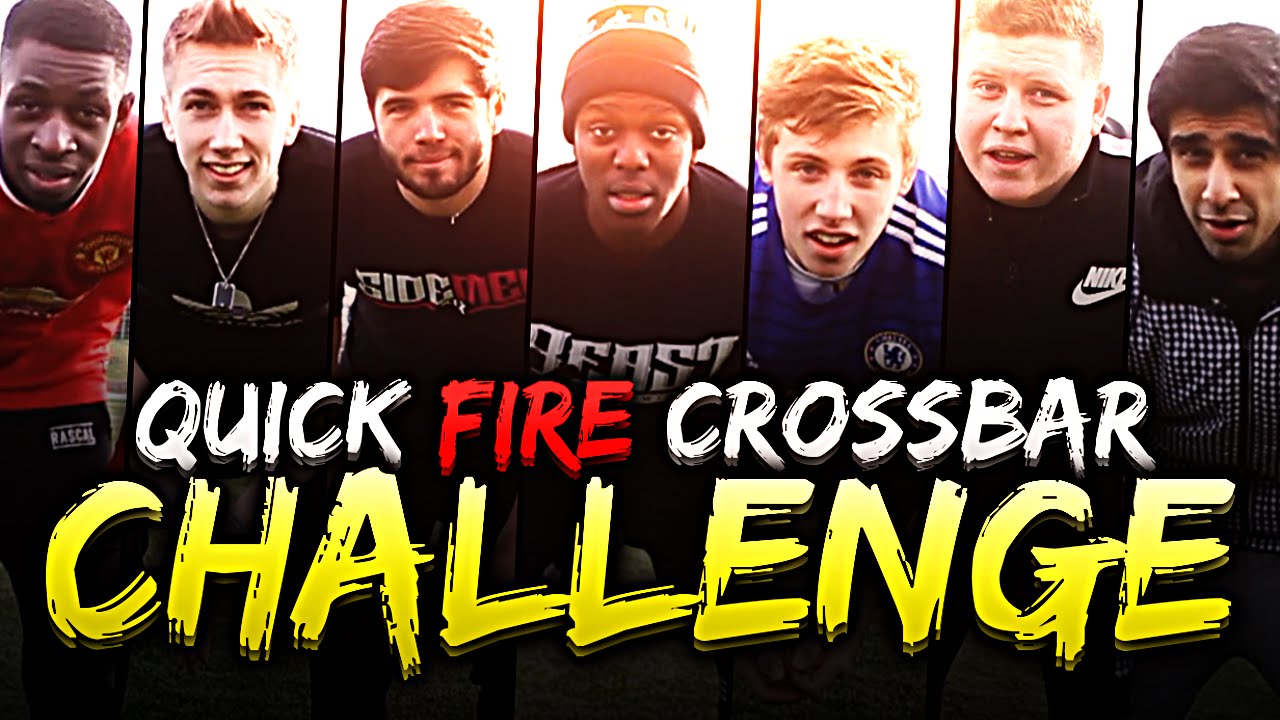YOUTUBERS QUICK FIRE CROSSBAR CHALLENGE!