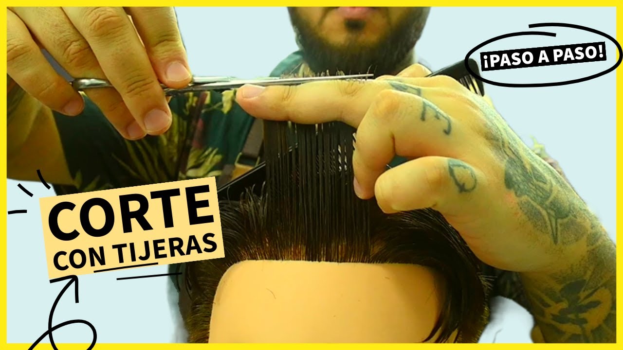 Cómo CORTAR con TIJERAS el cabello CORTO (TUTORIAL) ✅