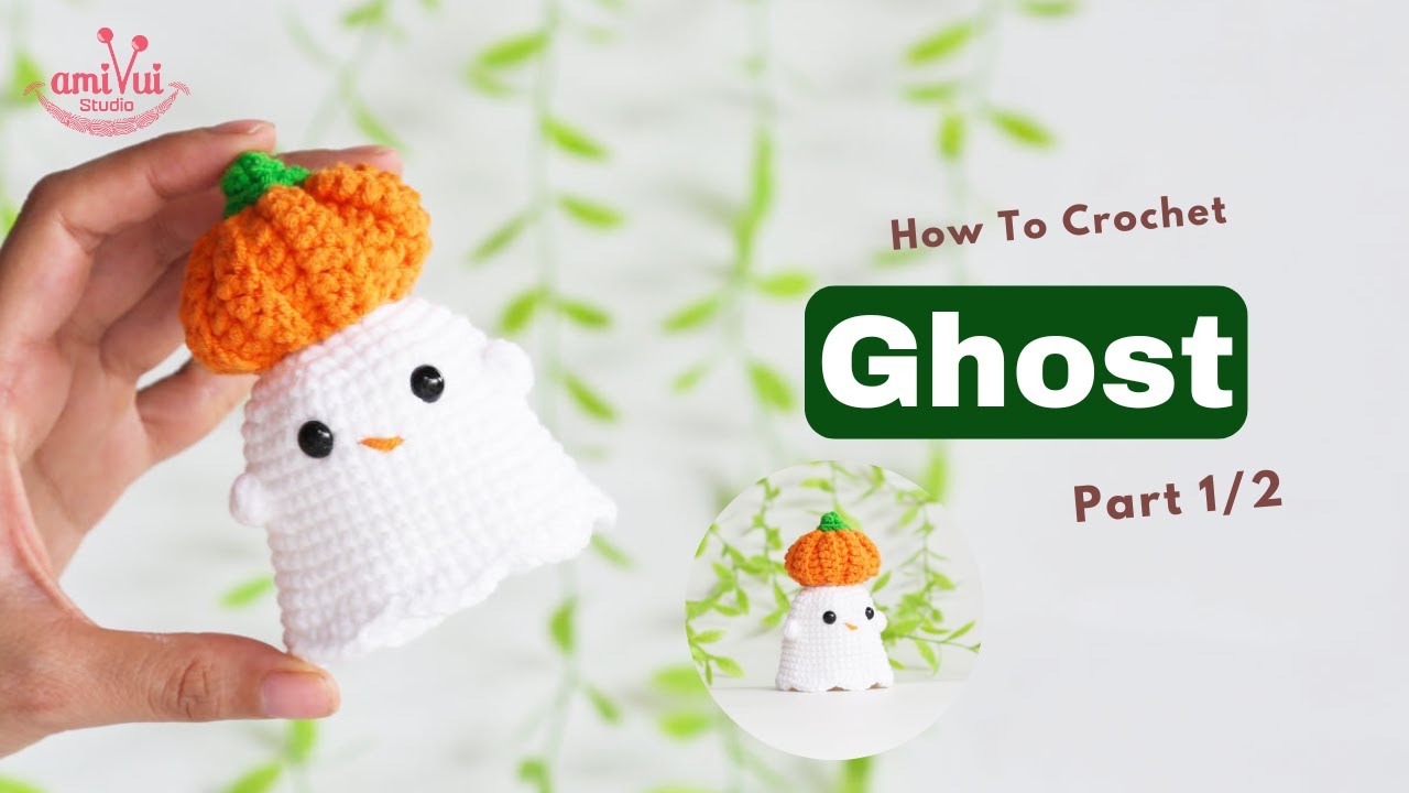#382 | Amigurumi Ghost (1/2) | Crochet Characters | Amigurumi Beginner Tutorial | @AmivuiStudio