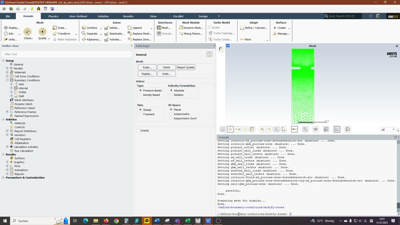 How to set periodic boundary conditions in ANSYS Fluent