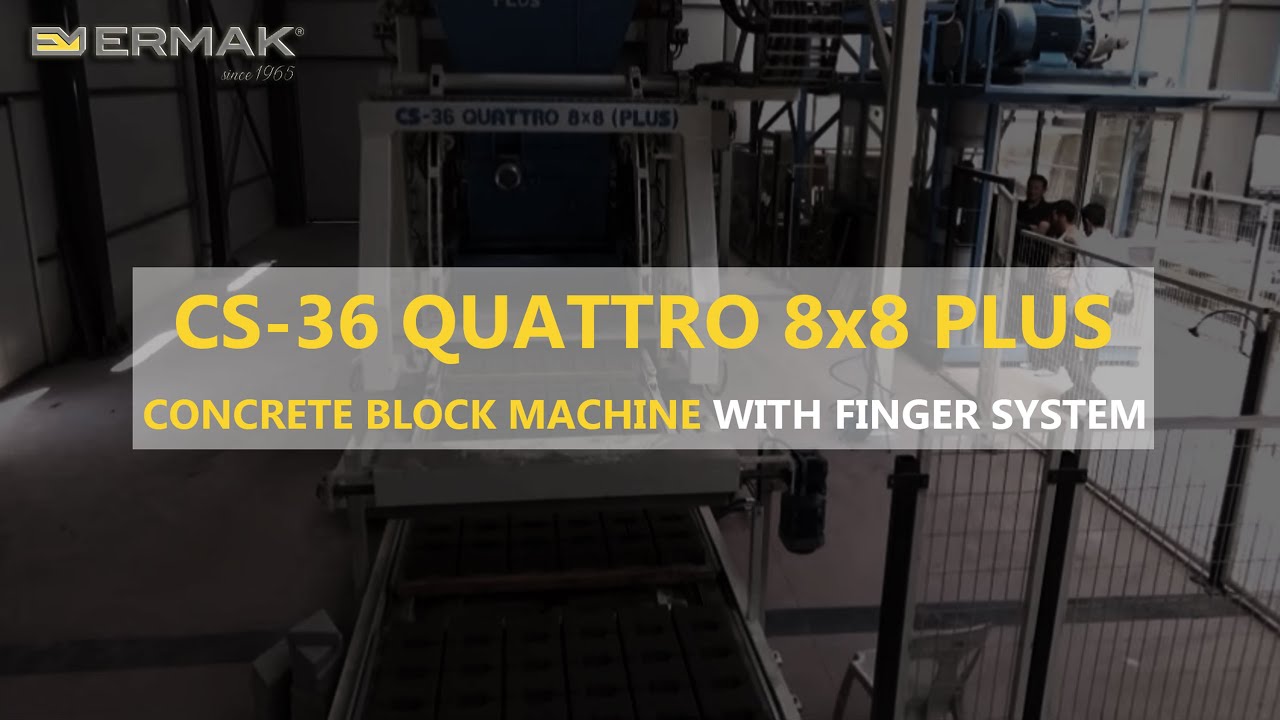 ERMAK BLOCK MACHINE- CS-36 QUATTRO 8x8 (PLUS) WITH FINGER CAR ROBOT