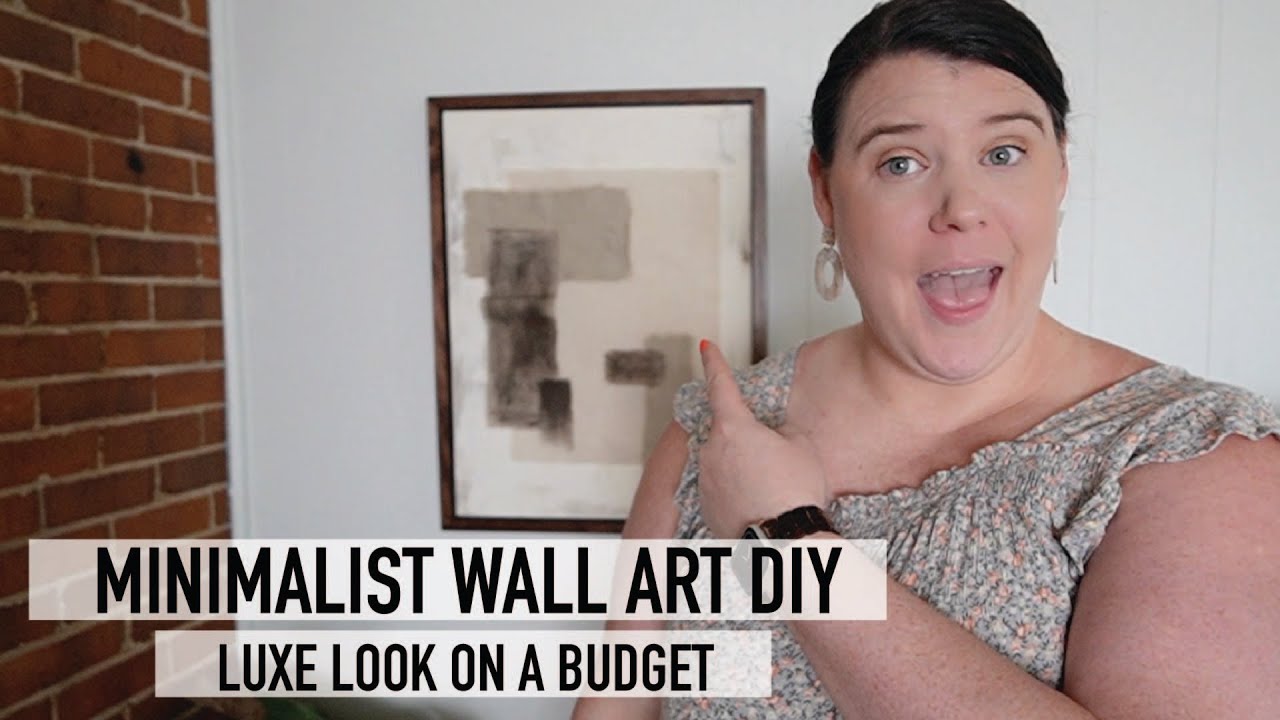 DIY TEXTILE WALL ART & CUSTOM FRAME // High End look on a Budget// Affordable Minimalist Art