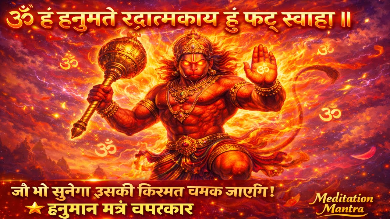 शत्रु और बाधाओं का नाश करने वाला मंत्र | Om Ham Hanumate Rudratmakaya Hum Phat Swaha