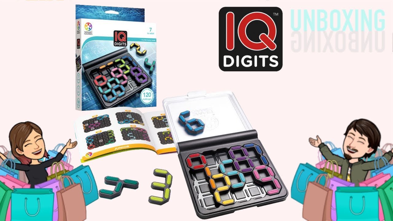 Abrimos y probamos el juego de mesa de puzles solitario IQ digits de Smart Games divertido y barato