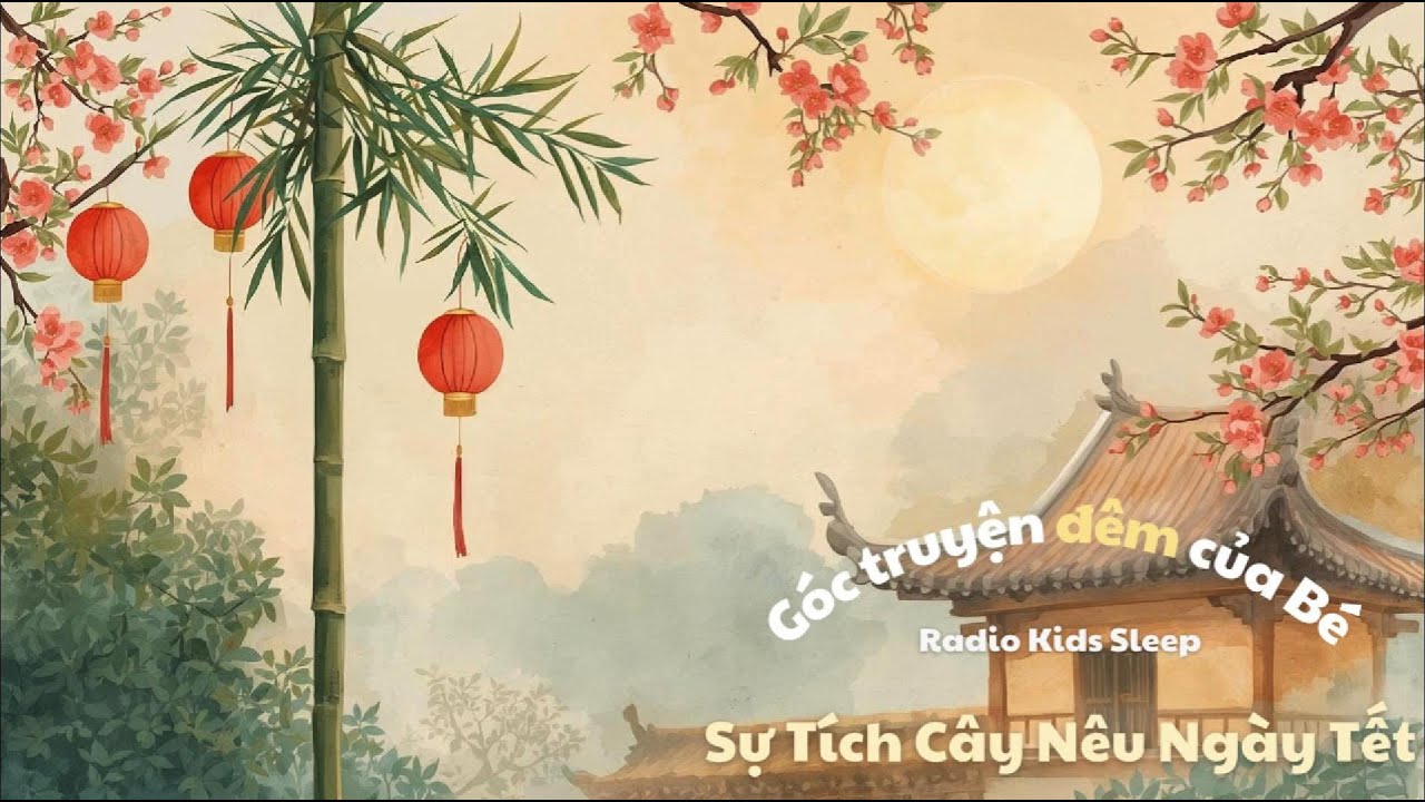 🌙 Sleep 22 | Sự Tích Cây Nêu Ngày Tết – Truyện Cổ Tích Việt Nam | Radio Kids Sleep